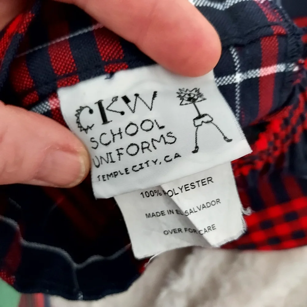 CKW School Uniform Red Tartan plaid skort size 5Y Academia - Picture 4 of 7